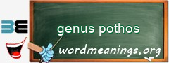 WordMeaning blackboard for genus pothos